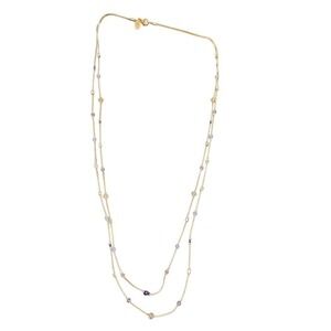 Loft two tiered long line necklace